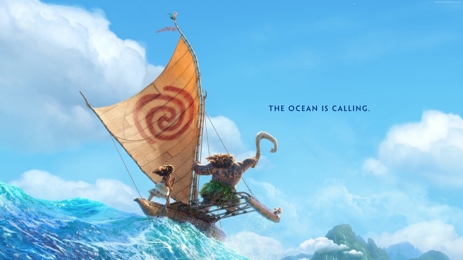 Moana and maui sailing disney movie  184   1 